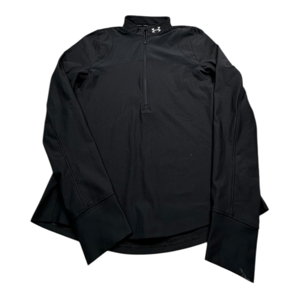 Under Armour‎ Women's Black Quarter Zip Long Sleeve Running Pullover SM P Ch